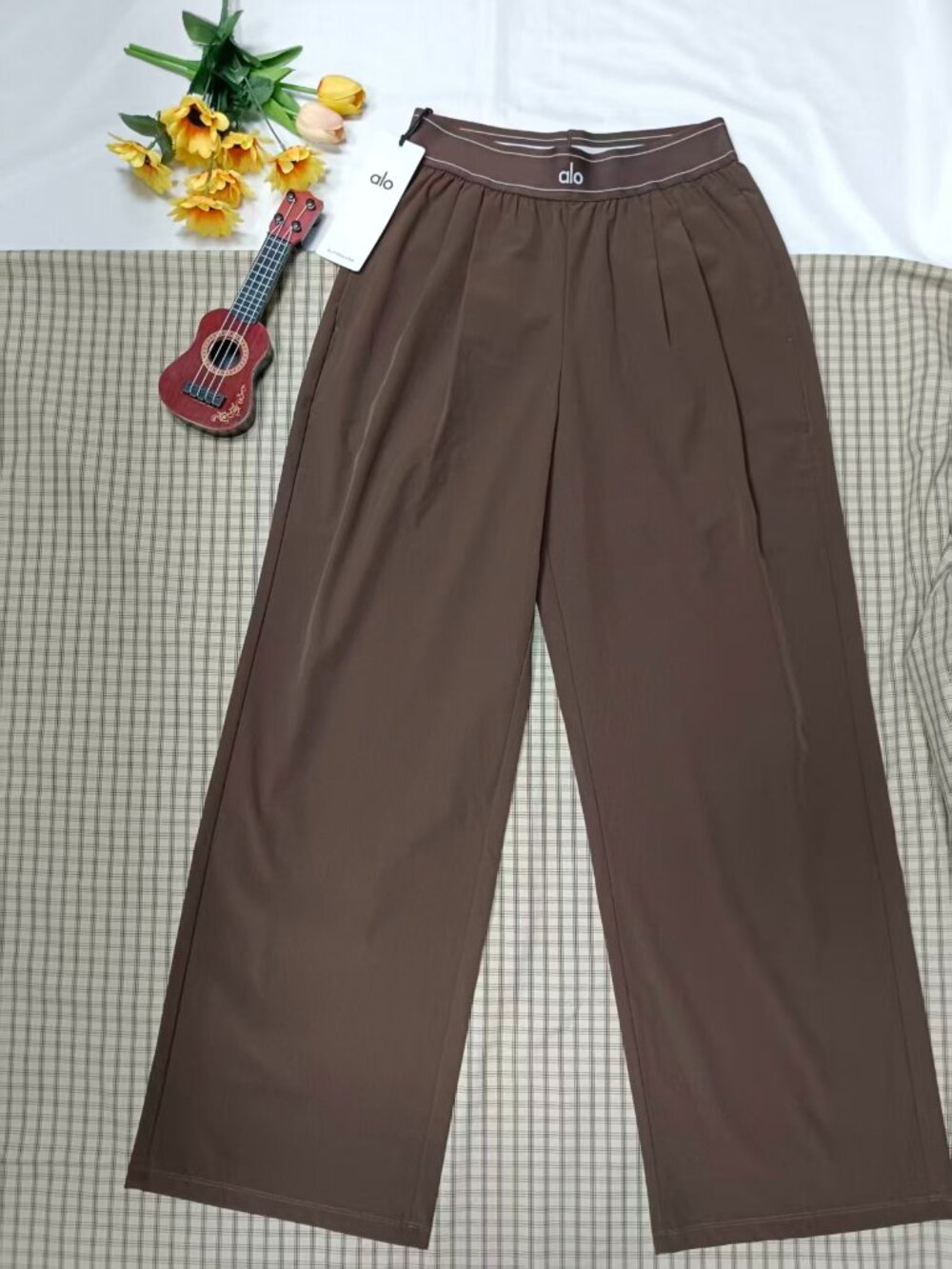 Espresso Brown Alo Yoga Suit Up Trouser(Regular)Wide Leg🦋Brand New - Picture 2 of 8